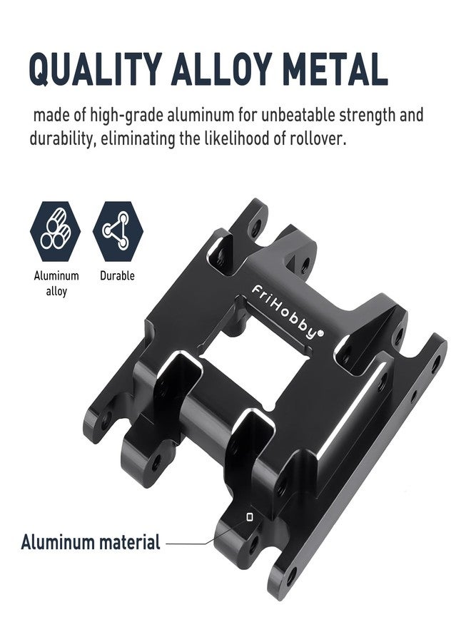 FriHobby Aluminum Transmission Mount Skid Plate Centre Gearbox Base for TRX4M Bronco Defender F150 K10 High Trail Hop Ups 1/18 RC Crawler Truck Accessories, 24g - Image 2
